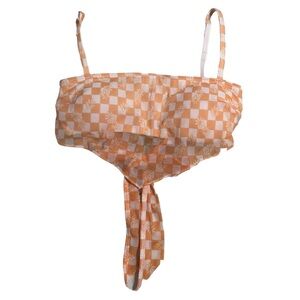 Hollister Orange Patterned Crop Top